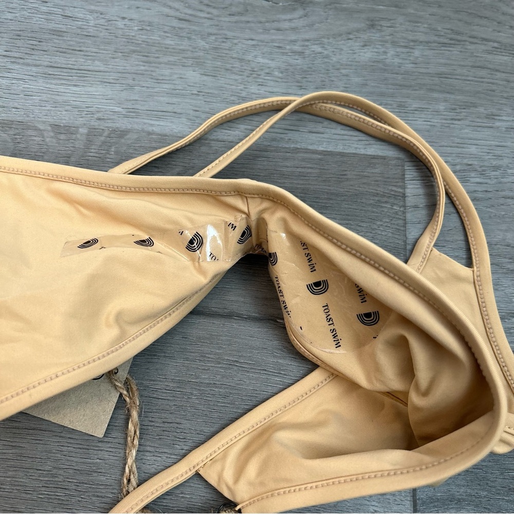 Nwt toast swim doe tan brown Bikini Bottom open side Size medium Nwt Women’s‎ - Picture 4 of 4